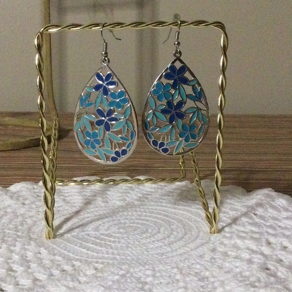 Earrings....Blues...2”. Teardrops - Picture 1 of 1